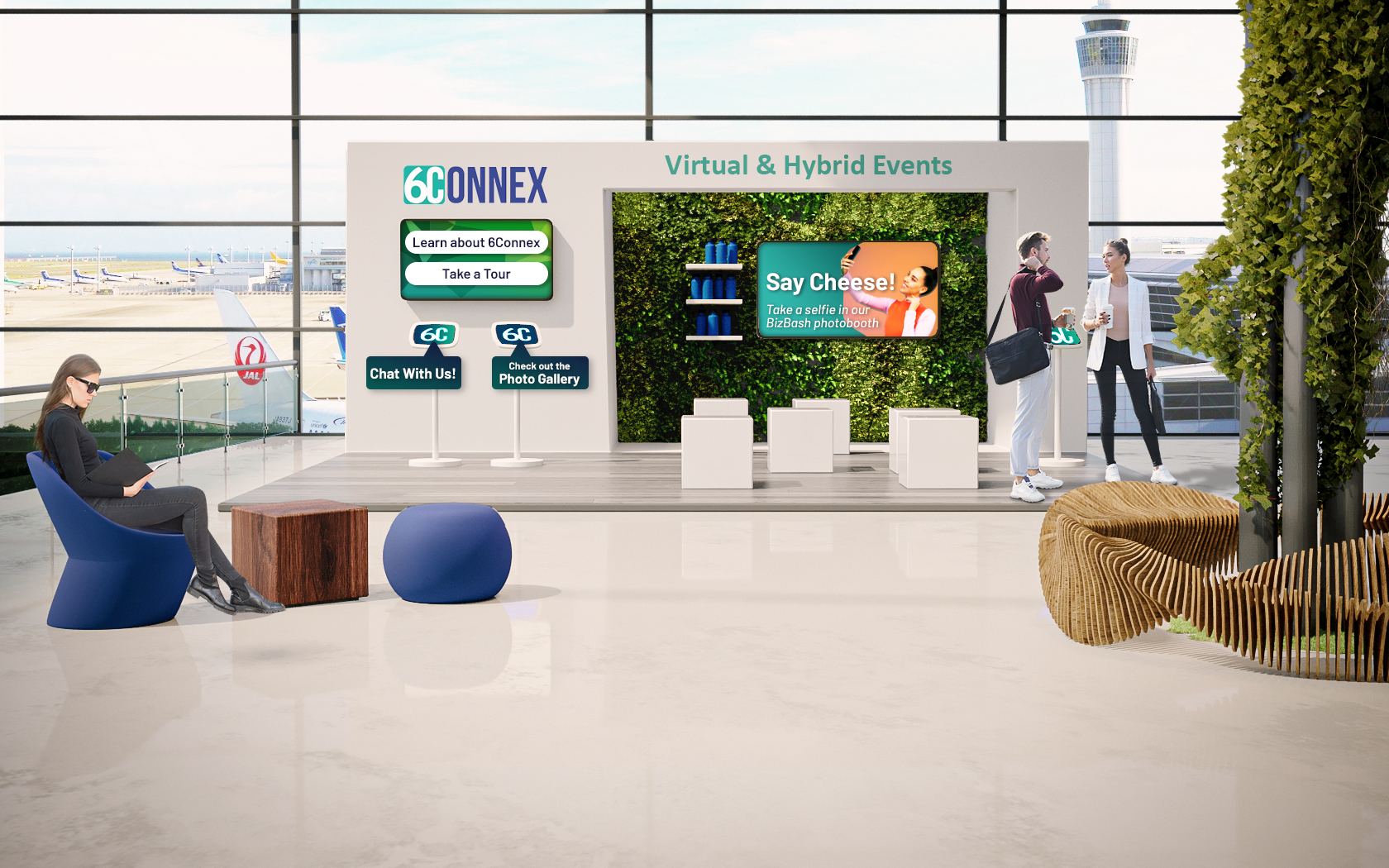 6connex virtual and hybrid events trade show booth