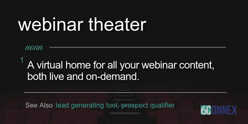 webinar theater is a virtual home for all your webinar content both live and on-demand