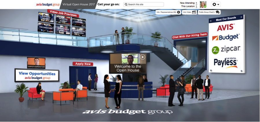 avis budget group virtual career fair in the 6connex virtual event platform